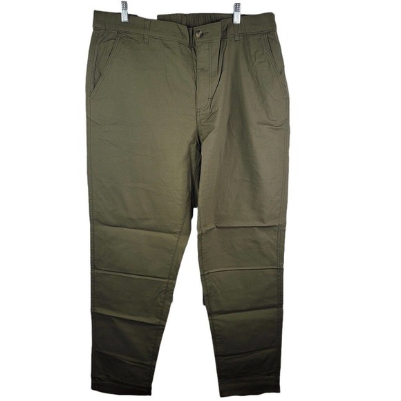 Eddie Bauer Men's Olive Green Ripstop Stretch Hiking Pants 40x32 NWT $70 - Picture 2 of 9